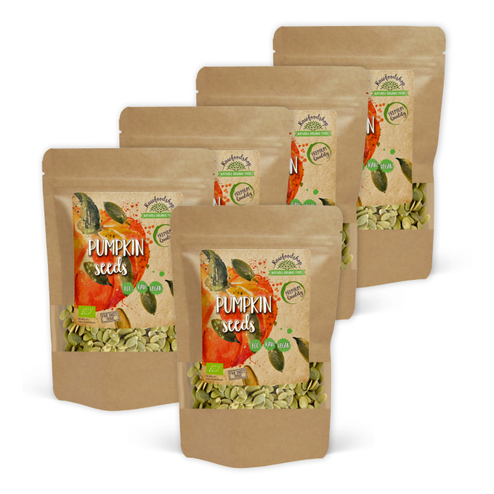 Græskarkerner ØKO 500g x 5 pakker i gruppen Råvarer & Drikke / Helsekost / Frø hos Rawfoodshop Scandinavia AB (RKAN300295E-SET5)