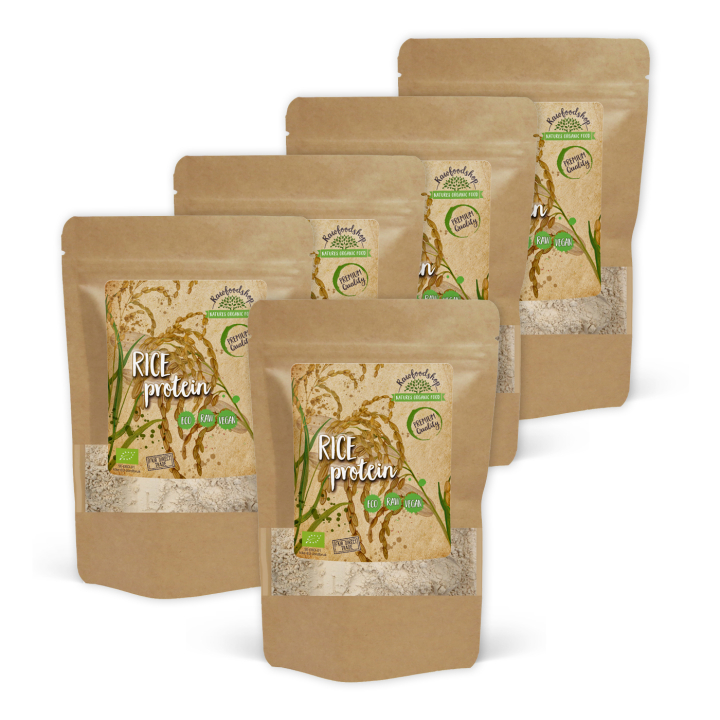Risproteinpulver Rå Kraft ØKO 500g x 5 pakker i gruppen Råvarer & Drikke / Helsekost / Proteinpulver hos Rawfoodshop Scandinavia AB (RKOS500001E-SET5)