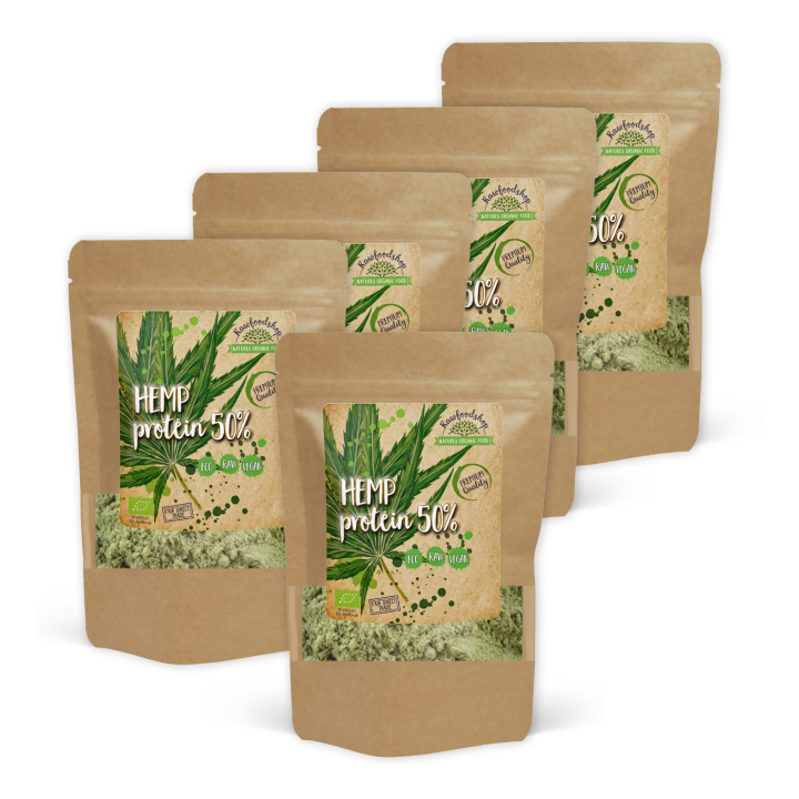 Hampeprotein 50% ØKO 500g x 5 pakker i gruppen Råvarer & Drikke / Helsekost / Proteinpulver hos Rawfoodshop Scandinavia AB (RKOS500390E-SET5)
