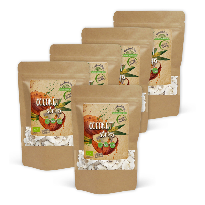 Kokosnød i strimler ØKO 200g x 5 pakker i gruppen Råvarer & Drikke / Nødder / Kokos hos Rawfoodshop Scandinavia AB (RNOT200413E-SET5)