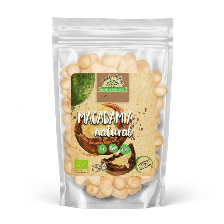 Macadamianødder Premium RAW ØKO 200g i gruppen Råvarer & Drikke / Nødder / Alle nødder hos Rawfoodshop Scandinavia AB (RNOT200429E)