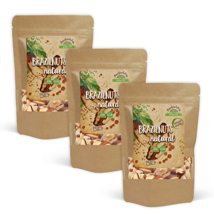 Paranødder Premium RAW ØKO 250g x 3 pakker i gruppen Råvarer & Drikke / Nødder / Paranødder hos Rawfoodshop Scandinavia AB (RNOT200452E-SET3)