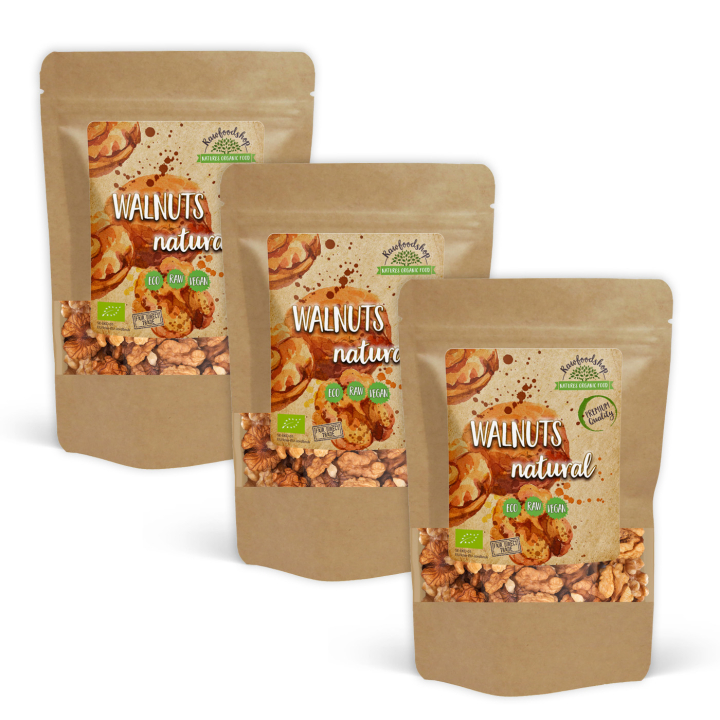 Valnødder Premium RAW ØKO 750g x 3 pakker i gruppen Råvarer & Drikke / Nødder / Valnødder hos Rawfoodshop Scandinavia AB (RNOT200507E-SET3)