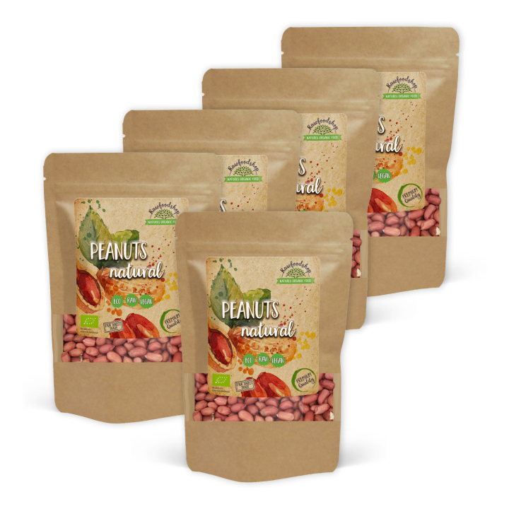 Jordnødder Premium RAW ØKO 500g x 5 pakker i gruppen Råvarer & Drikke / Nødder / Jordnødder hos Rawfoodshop Scandinavia AB (RNOT500401E-SET5)