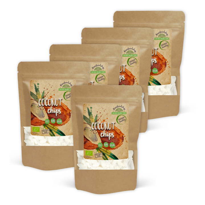 Kokoschips Premium RAW ØKO 350g x 5 pakker i gruppen Råvarer & Drikke / Nødder / Kokos hos Rawfoodshop Scandinavia AB (RNOT500412E-SET5)