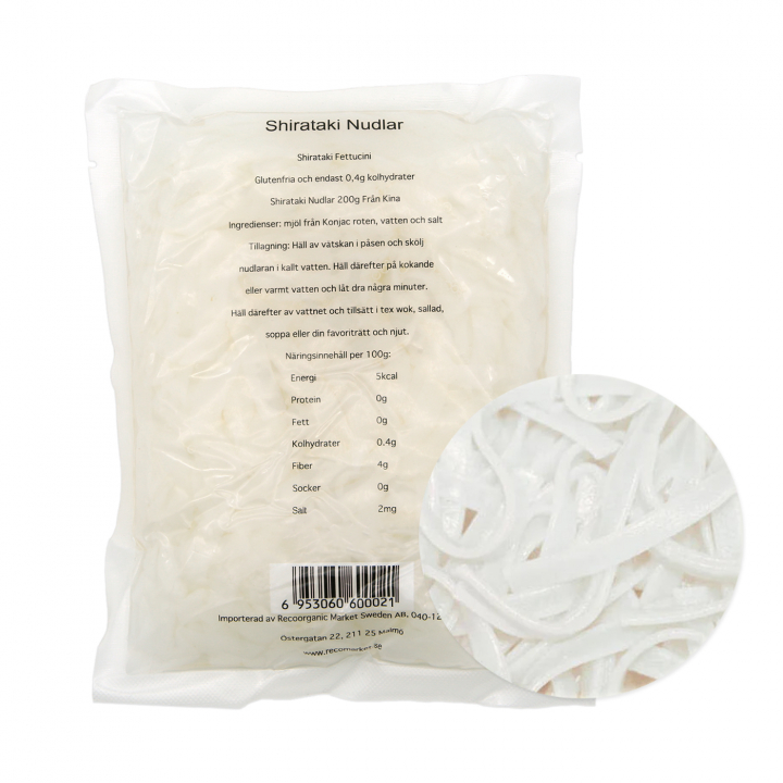 Shirataki Fettucini 200g i gruppen Råvarer & Drikke / Spisekammer / Pasta & Nudler hos Rawfoodshop Scandinavia AB (RNUD200074E)