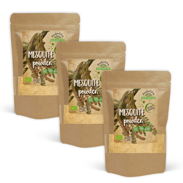 Mesquitepulver ØKO 125g x 3 pakker i gruppen Råvarer & Drikke / Bagning / Sødning hos Rawfoodshop Scandinavia AB (RPUL100439E-SET3)