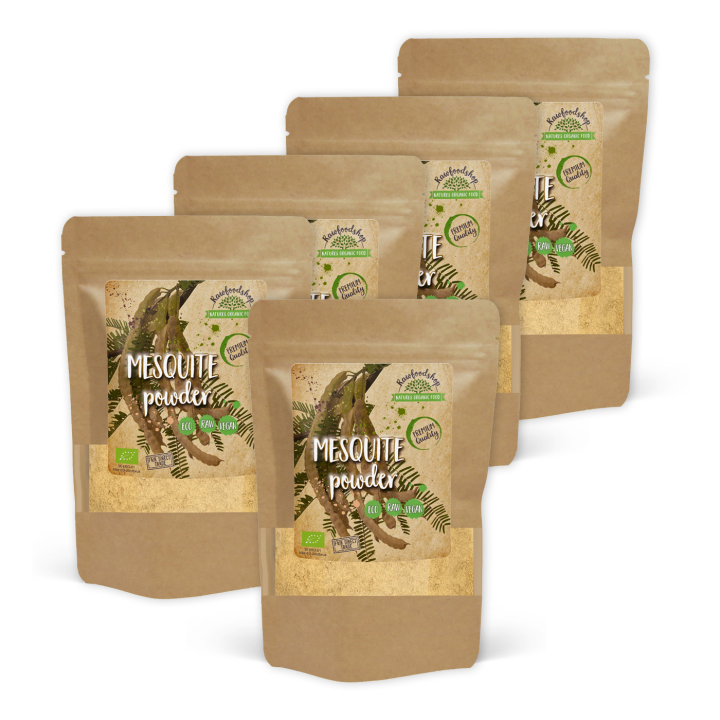 Mesquitepulver ØKO 125g x 5 pakker i gruppen Råvarer & Drikke / Bagning / Sødning hos Rawfoodshop Scandinavia AB (RPUL100439E-SET5)