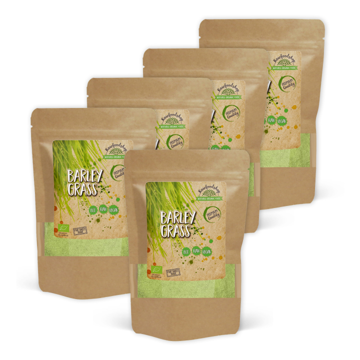 Byggræspulver ØKO 125g x 5 pakker i gruppen Råvarer & Drikke / Helsekost / Byg & Hvedegræs hos Rawfoodshop Scandinavia AB (RPUL100511E-SET5)