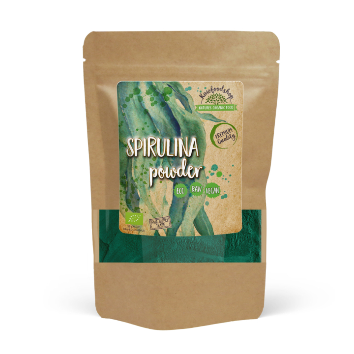 Spirulinapulver ØKO 125g i gruppen Helse / Urter, alger & svampe / Spirulina hos Rawfoodshop Scandinavia AB (RPUL100513E)