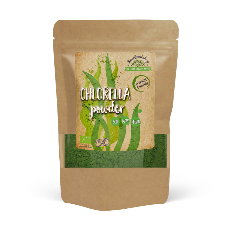 Chlorella Pulver ØKO 125g i gruppen Helse / Urter, alger & svampe / Chlorella hos Rawfoodshop Scandinavia AB (RPUL100629E)