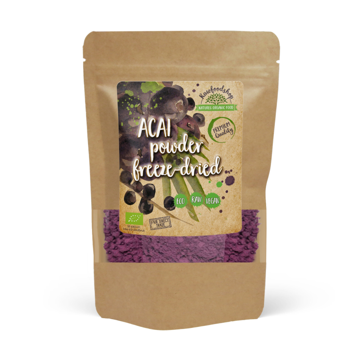 Acai Pulver Frysetørret ØKO 125g i gruppen Råvarer & Drikke / Frugt & Frugtpulver / Frugtpulver hos Rawfoodshop Scandinavia AB (RPUL100911E)