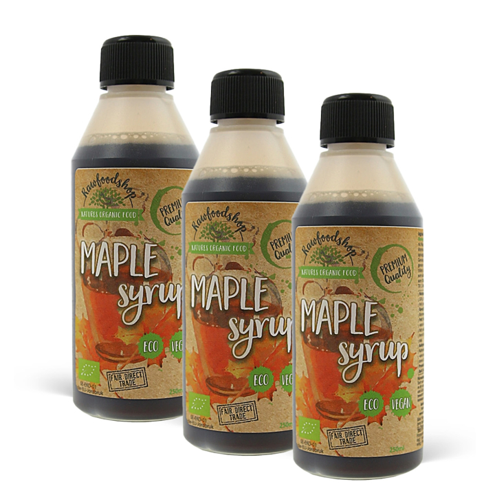 Ahornsirup ØKO 250 ml x 3 flasker i gruppen Råvarer & Drikke / Bagning / Sirup hos Rawfoodshop Scandinavia AB (RSOT2502001L-SET3)