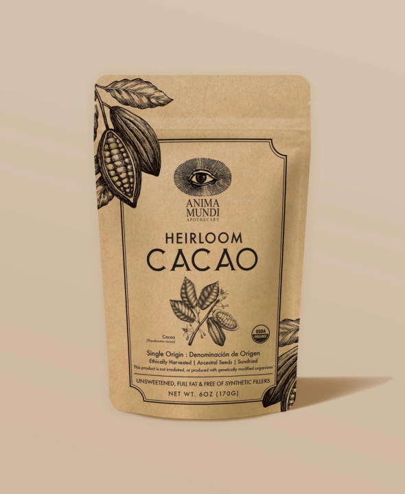 Anima Mundi Heirloom Cacao ØKO 170g i gruppen Råvarer & Drikke / Bagning / Kakaoprodukter hos Rawfoodshop Scandinavia AB (SAM031)