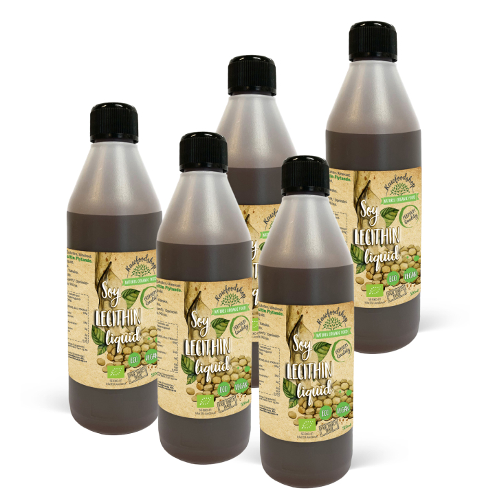 Sojalecithin Flydende ØKO 500ml x 5 flasker i gruppen Råvarer & Drikke / Bagning / Flere bageingredienser hos Rawfoodshop Scandinavia AB (SBL50-SET5)