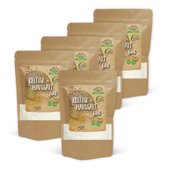 Celtic Havssalt Fint 500g x 5 pakker i gruppen Råvarer & Drikke / Spisekammer / Krydderier & Salt hos Rawfoodshop Scandinavia AB (SF054500-SET5)