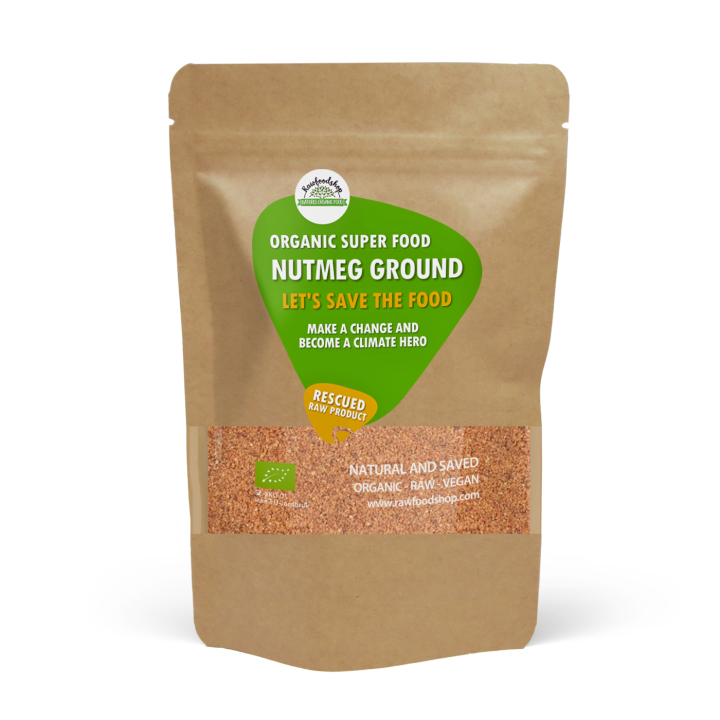 Muskatnød Malet ØKO 100g i gruppen Råvarer & Drikke / Spisekammer / Krydderier & Salt hos Rawfoodshop Scandinavia AB (SF40673100)