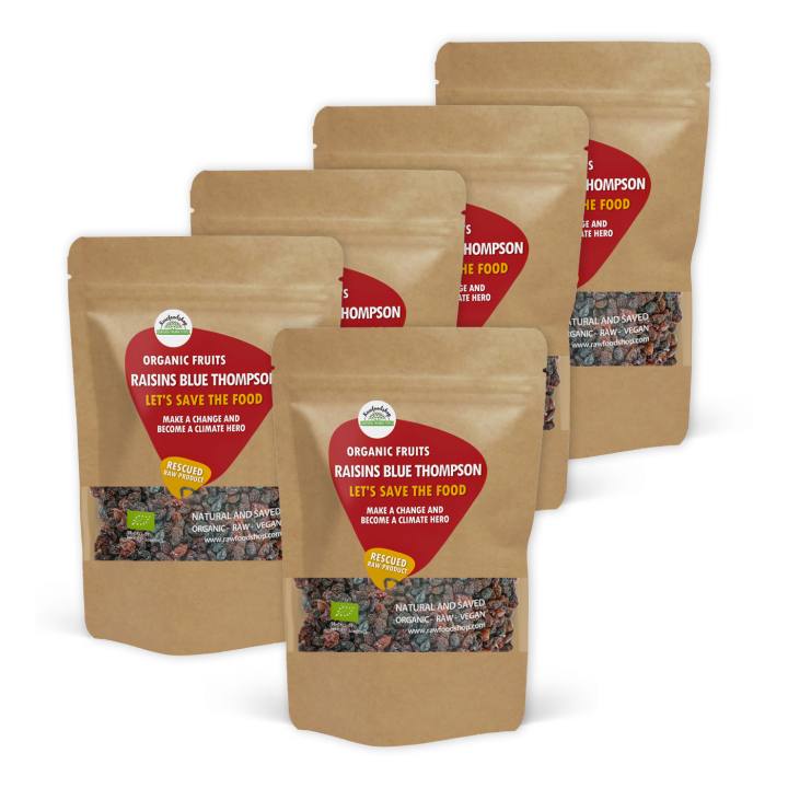 Rosiner Blue Thompson RAW ØKO 1kg x 5 pakker i gruppen Råvarer & Drikke / Frugt & Frugtpulver / Rosiner hos Rawfoodshop Scandinavia AB (SF799791SET)