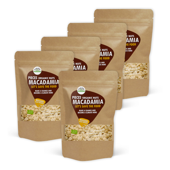 Macadamianødder i stykker RAW ØKO 1kg 5stk pakke i gruppen Råvarer & Drikke / Nødder / Macadamia hos Rawfoodshop Scandinavia AB (SFMACNOT03SET)