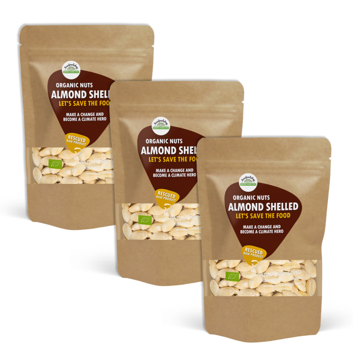 Mandler Afskaldede RAW ØKO 1kg x 3 pakker i gruppen Råvarer & Drikke / Nødder / Mandel hos Rawfoodshop Scandinavia AB (SFMASK2-SET3)