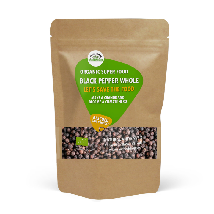 Sort Peber Hel ØKO 200g i gruppen Råvarer & Drikke / Spisekammer / Krydderier & Salt hos Rawfoodshop Scandinavia AB (SFRAWKRY0032)