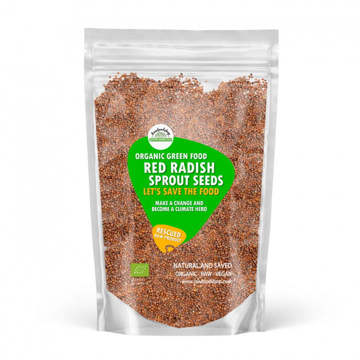 Spirefrø Rød Radise ØKO 500g i gruppen Råvarer & Drikke / Spisekammer / Frø & Spirefrø hos Rawfoodshop Scandinavia AB (SFRFRO100144E500)