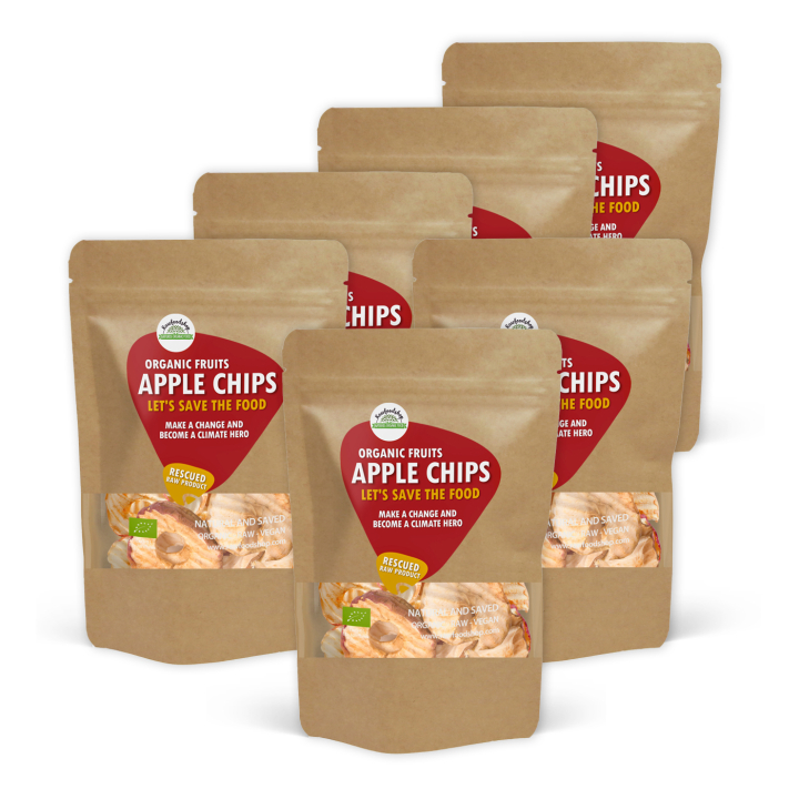 Æblechips RAW ØKO 500g x 6 pakker i gruppen Råvarer & Drikke / Frugt & Frugtpulver / Æble hos Rawfoodshop Scandinavia AB (SFRFRU200636500E-SET6)