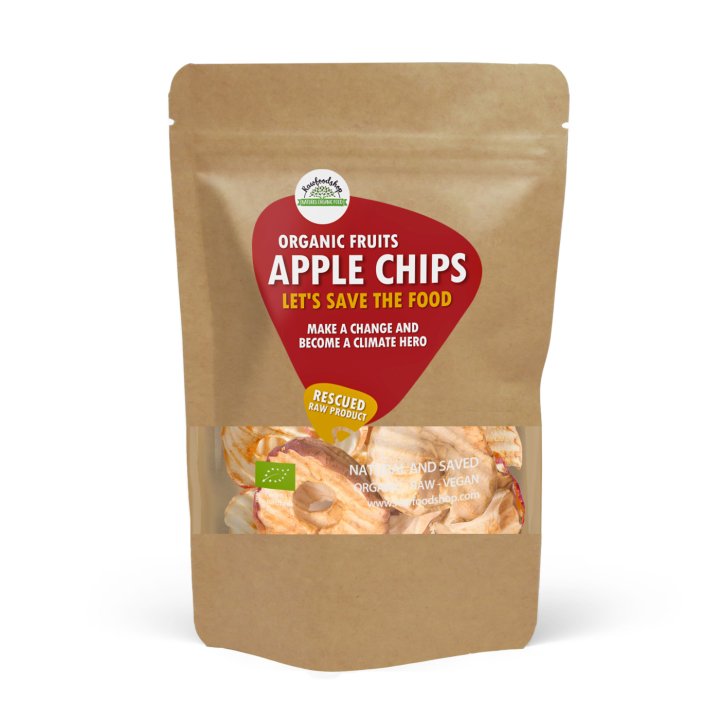 Æblechips ØKO 500g i gruppen Råvarer & Drikke / Frugt & Frugtpulver / Æble hos Rawfoodshop Scandinavia AB (SFRFRU200636500E)