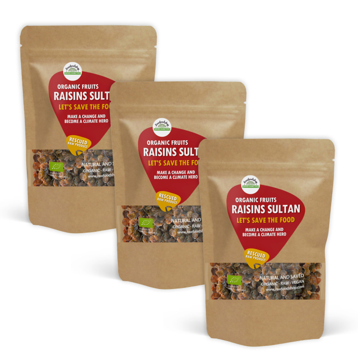 Sultanrosiner ØKO 1kg x 3 pakker i gruppen Råvarer & Drikke / Frugt & Frugtpulver / Rosiner hos Rawfoodshop Scandinavia AB (SFRFRU500476E1-SET3)
