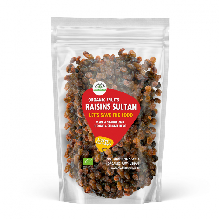 Sultanrosiner ØKO 1kg i gruppen Råvarer & Drikke / Frugt & Frugtpulver / Rosiner hos Rawfoodshop Scandinavia AB (SFRFRU500476E1)