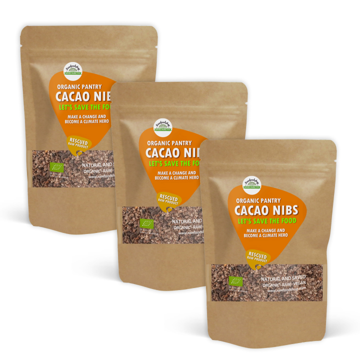 Kakaonibs RAW ØKO 1kg x 3 pakker i gruppen Råvarer & Drikke / Bagning / Kakaoprodukter hos Rawfoodshop Scandinavia AB (SFRKAK1000751E-SET3)