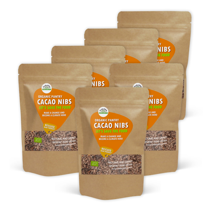 Kakaonibs RAW ØKO 1kg x 5 pakker i gruppen Råvarer & Drikke / Bagning / Kakaoprodukter hos Rawfoodshop Scandinavia AB (SFRKAK1000751E-SET5)