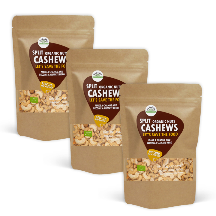 Cashewnødder Delte RAW ØKO 1kg x 3 pakker i gruppen Råvarer & Drikke / Nødder / Cashewnødder hos Rawfoodshop Scandinavia AB (SFRNOT1000327E-SET3)