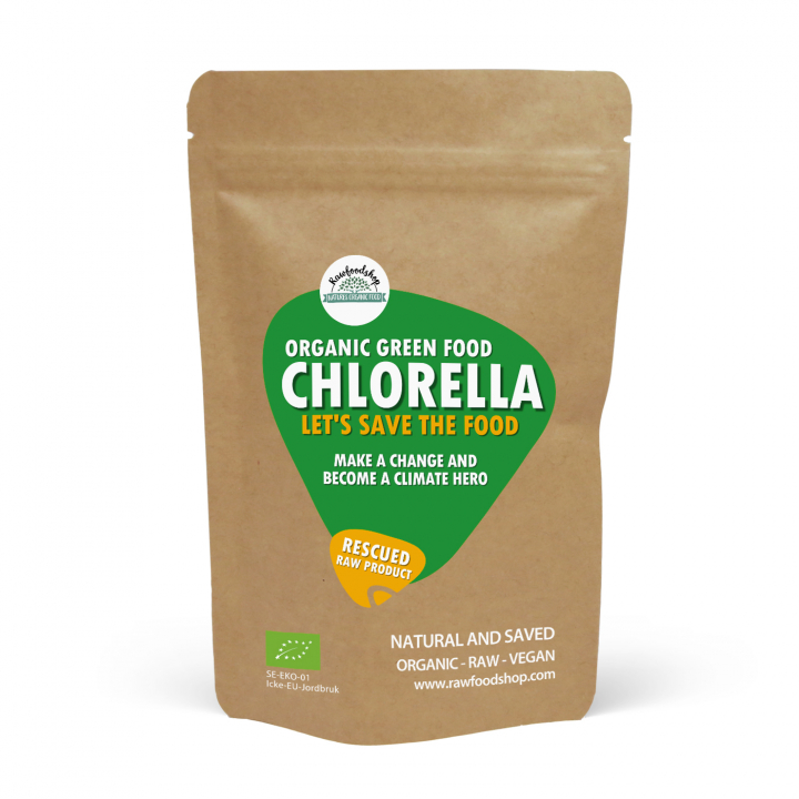 Chlorella Pulver ØKO 250g i gruppen Helse / Urter, alger & svampe / Chlorella hos Rawfoodshop Scandinavia AB (SFRPUL250630E)