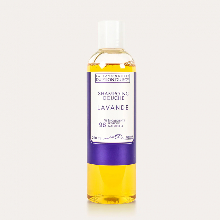 2-in-1 Lavendel Shampoo & Body Wash 250ml i gruppen Kropspleje / Færdigvarer / Sæbe hos Rawfoodshop Scandinavia AB (SHLAV01)