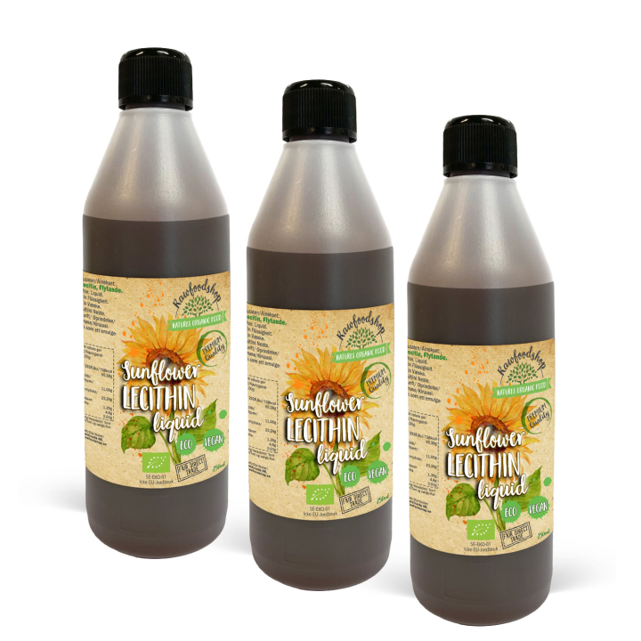Solsikkelecithin Flydende ØKO 250ml x 3 flasker i gruppen Råvarer & Drikke / Bagning / Flere bageingredienser hos Rawfoodshop Scandinavia AB (SLF25-SET3)