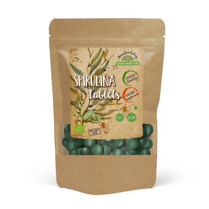 Spirulina Tabletter ØKO 125g i gruppen Helse / Urter, alger & svampe / Spirulina hos Rawfoodshop Scandinavia AB (SPT10)