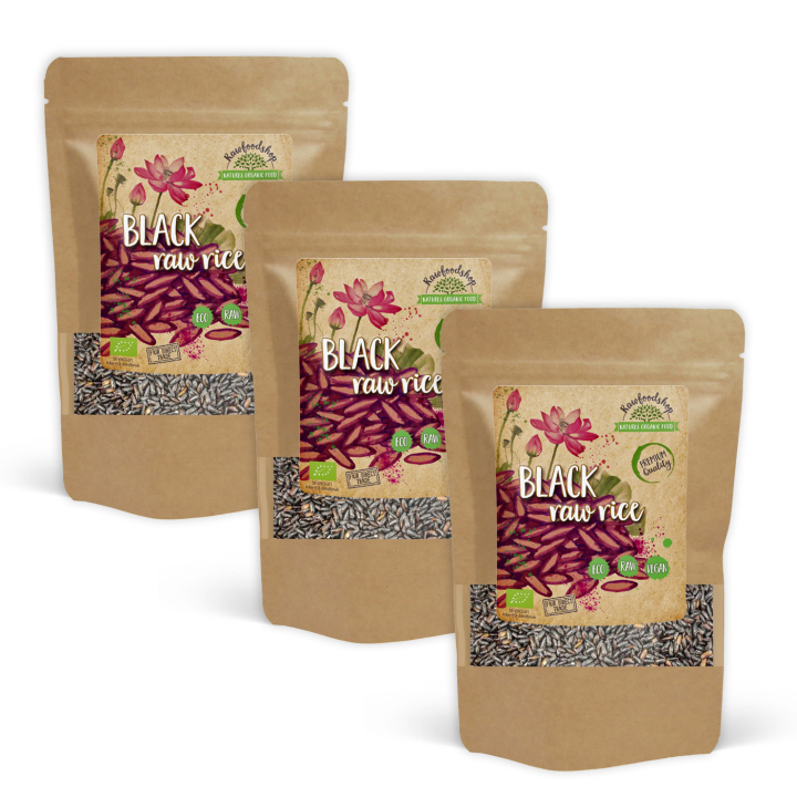 Sorte Ris ØKO 500g x 3 pakker i gruppen Råvarer & Drikke / Spisekammer / Ris & Korn hos Rawfoodshop Scandinavia AB (SVR50-SET3)