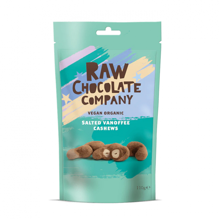 Salted Vanoffee Cashews ØKO 110g i gruppen Råvarer & Drikke / Nødder / Cashewnødder hos Rawfoodshop Scandinavia AB (THE116)