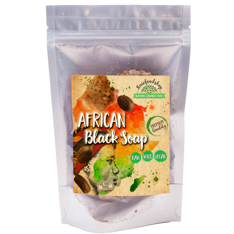 African Black Soap i stykker 100 g i gruppen Kropspleje / DIY Råvarer / Voks & Sæbemasse hos Rawfoodshop Scandinavia AB (UN3082)