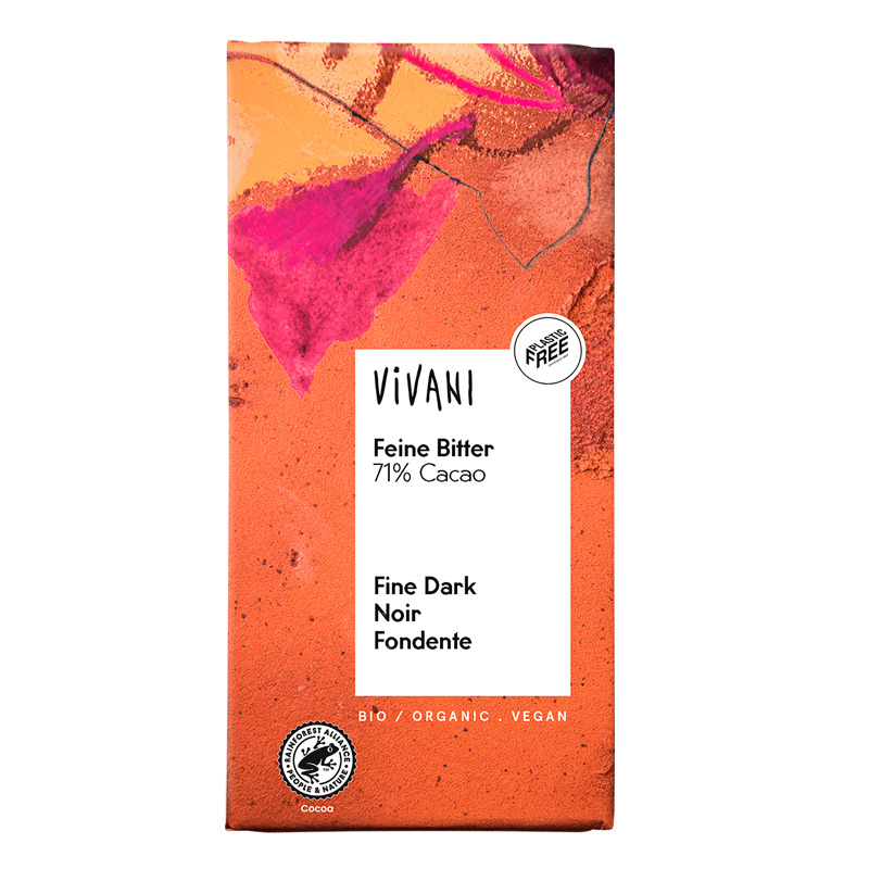 Vivani 71% Chokolade ØKO 100g i gruppen Råvarer & Drikke / Slik & Chokolade / Chokolade og Bars hos Rawfoodshop Scandinavia AB (VIV0948760941)