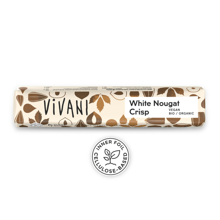 Vivani - Hvid Rismælks Nougat ØKO 35g i gruppen Råvarer & Drikke / Slik & Chokolade / Chokolade og Bars hos Rawfoodshop Scandinavia AB (VIV54378599)