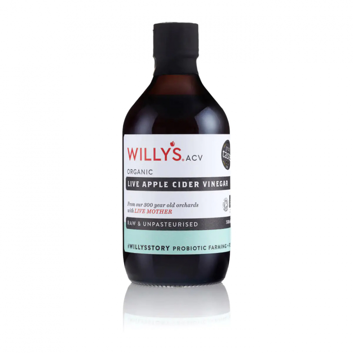 Willy's Organic Live Apple Cider Vinegar 500 ml i gruppen Råvarer & Drikke / Spisekammer / Smagssætning / Eddike hos Rawfoodshop Scandinavia AB (WILL001)