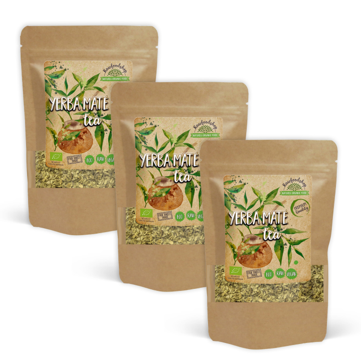 Yerba Mate Te ØKO 100g x 3 pakker i gruppen Råvarer & Drikke / Drikkevarer / Te hos Rawfoodshop Scandinavia AB (YMT10-SET3)