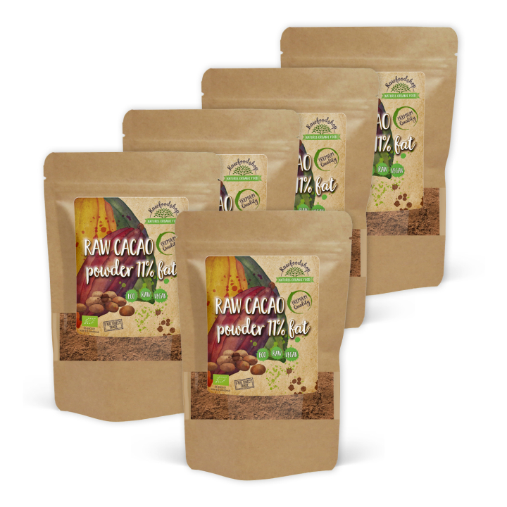 Kakaopulver 11% RAW ØKO 1kg x 5 pakker i gruppen Råvarer & Drikke / Bagning / Kakaoprodukter hos Rawfoodshop Scandinavia AB (ZFN02648-SET5)