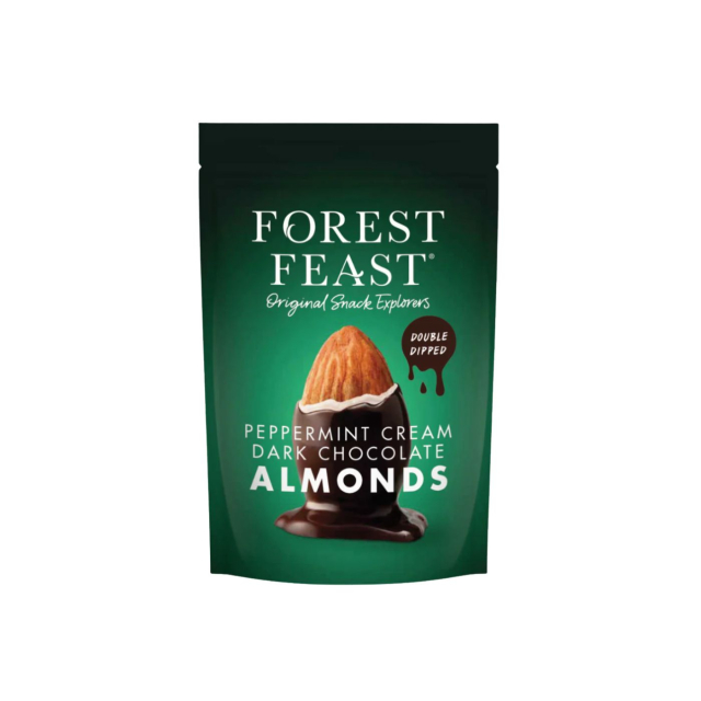 Mandler i Mørk Chokolade & Pebermynte 120g