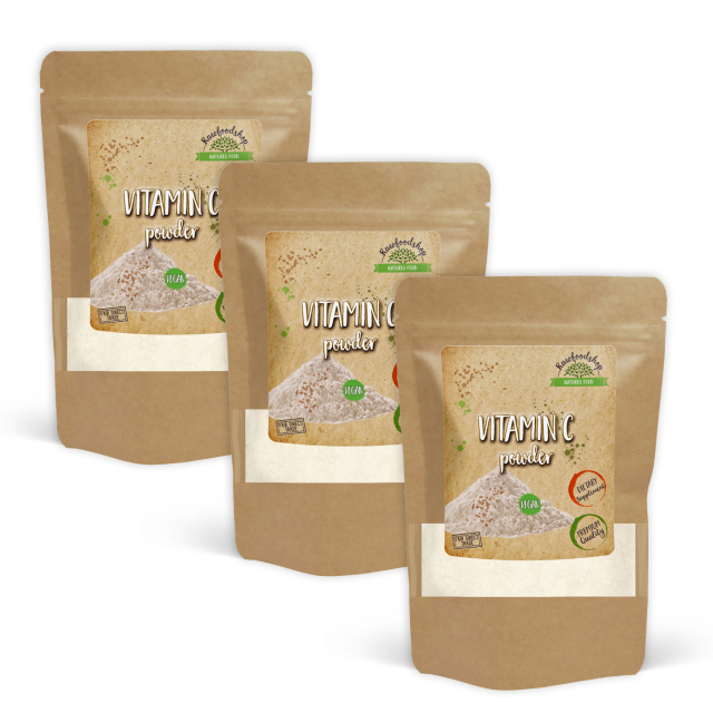 C-vitaminpulver 250 g x 3 pakker