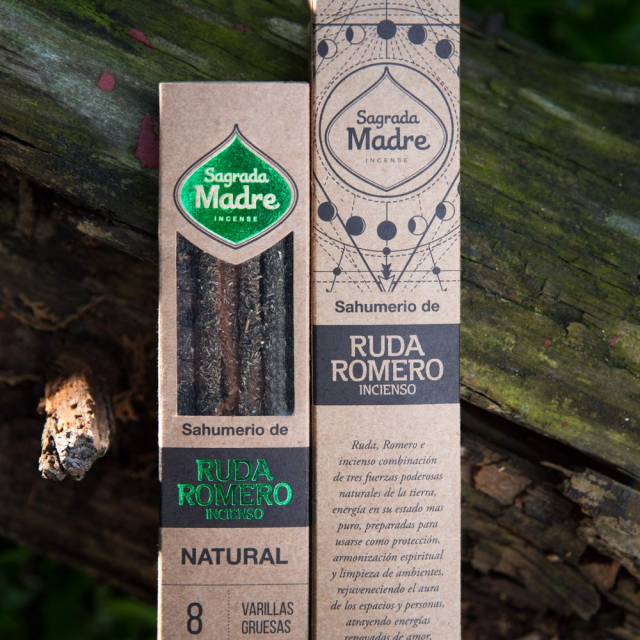 Rosmarin, Vinruta & Frankincense røgelsespinde 8 stk