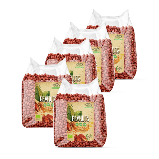 Jordnødder Premium RAW ØKO 1kg x 5 pakker 
