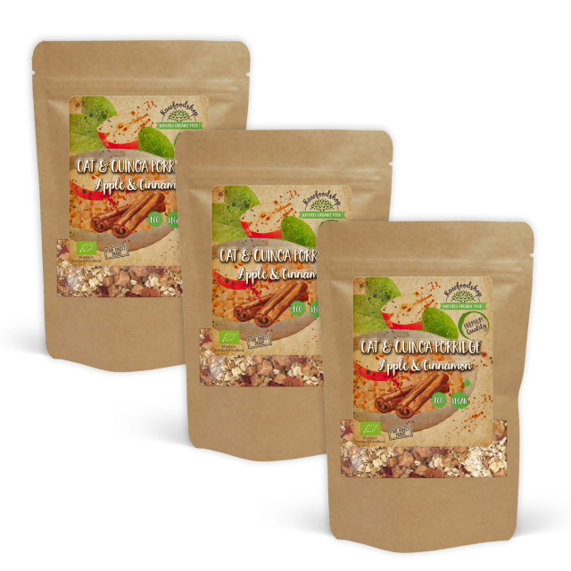 Havre- & Quinoagrød med Æble og Kanel ØKO 500g x 3 pakker